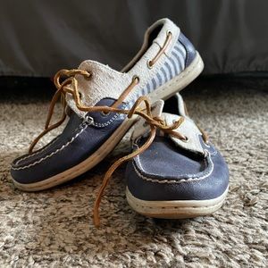 Sperry Original Navy and Cream stripe
